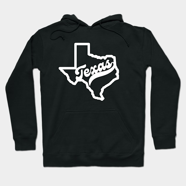 Texas State Map Hoodie by FullOnNostalgia